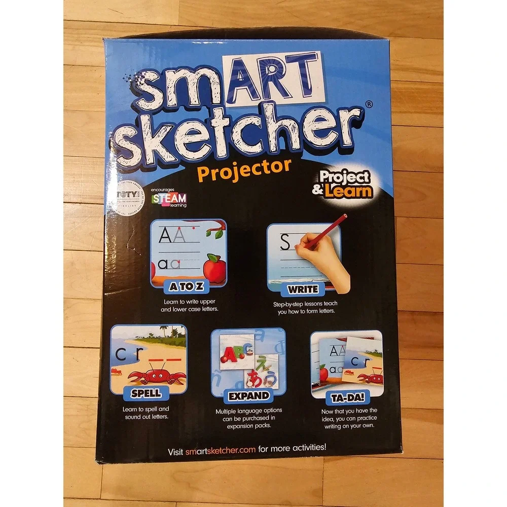 Flycatcher smART sketcher Projector Kids Drawing Writing STEAM Toy Blue White